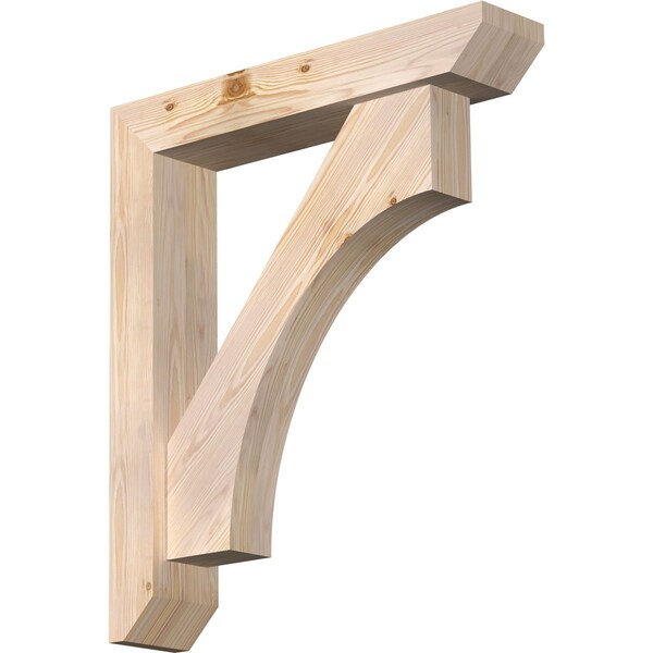 Ekena Millwork Westlake Slat Smooth Bracket w/ Offset Brace, Douglas Fir, 5 1/2"W x 28"D x 32"H BKT0604X28X32WTL06SDF - main